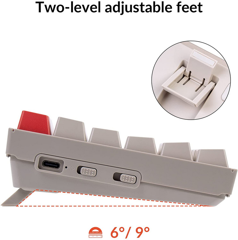 Keychron K2 K 75% izkārtojums 84 taustiņi Bluetooth bezvadu mehāniskā spēļu tastatūra daudzuzdevumu veikšanai C tipa vadu bez fona apgaismojuma operētājsistēmai Mac