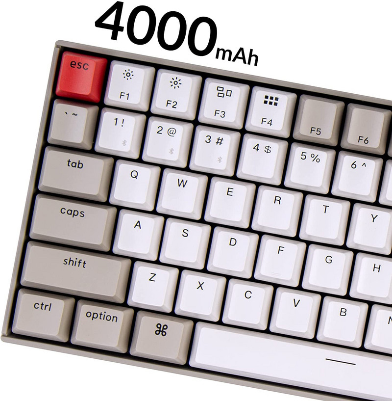 Keychron K2 K 75% izkārtojums 84 taustiņi Bluetooth bezvadu mehāniskā spēļu tastatūra daudzuzdevumu veikšanai C tipa vadu bez fona apgaismojuma operētājsistēmai Mac
