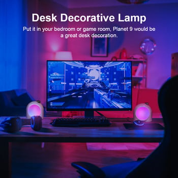 Divoom Planet-9 Декоративна лампа за настроение с програмируеми RGB LED светлинни ефекти, нощна лампа с атмосфера на неонова светлина, управление на музика