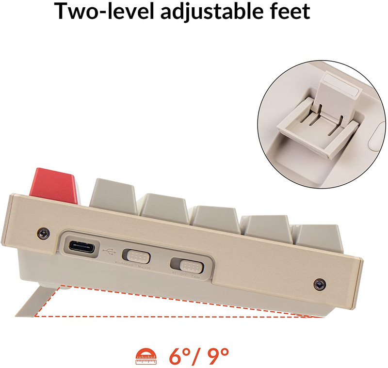 Keychron K8 L 87-tipka Tenkeyless Layout Bežična Bluetooth mehanička gaming tipkovnica Višezadaćnost Tip-C žičani aluminijski okvir