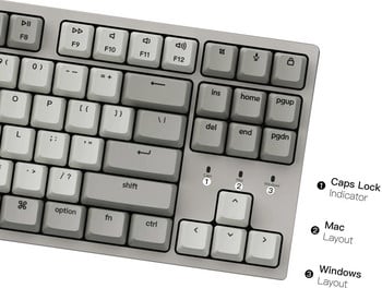 Keychron C1 MXZ Кабелна механична клавиатура Ретро цвят Tenkeyless 87 Keys Hot-Swappable Switch за Windows Mac