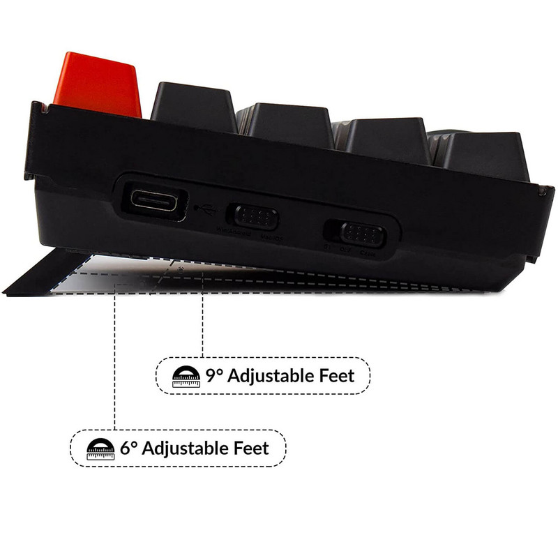 Keychron K12 G Tastatură mecanică fără fir Bluetooth cu iluminare de fundal albă Gateron interschimbabilă la cald pentru Mac Windows