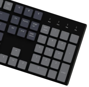 Keychron K5 D Ултра-тънка безжична механична клавиатура Бяла подсветка Оптичен превключвател с нисък профил с възможност за гореща смяна за Mac Windows