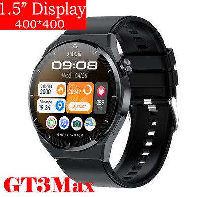 Έξυπνο ρολόι μεγάλης οθόνης 1,5 ιντσών για Huawei Xiaomi GT3 Smart Watch Men Android Bluetooth Call IP68 Blood Pressure Fitness Tracker