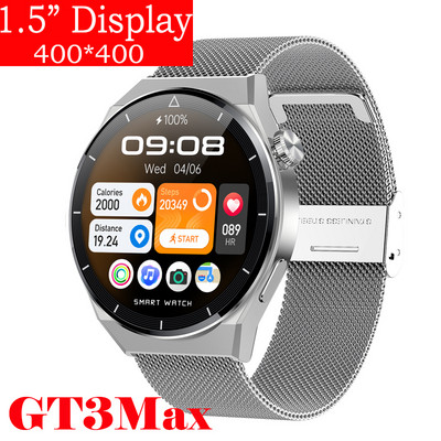 Έξυπνο ρολόι μεγάλης οθόνης 1,5 ιντσών για Huawei Xiaomi GT3 Smart Watch Men Android Bluetooth Call IP68 Blood Pressure Fitness Tracker