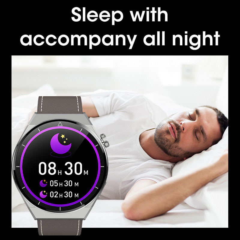 Ceas inteligent cu ecran mare de 1,5 inci pentru Huawei Xiaomi GT3 Ceas inteligent bărbați Android Apel Bluetooth IP68 Monitorizare fitness pentru tensiune arterială