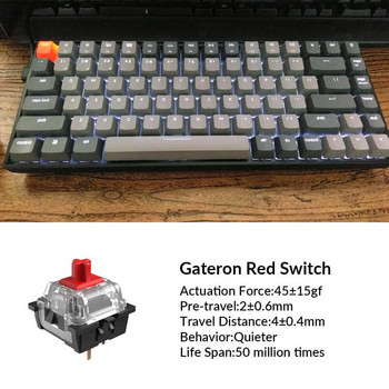 Keychron K2 B V2 Bluetooth USB механична клавиатура с превключвател Gateron RGB подсветка Компютърна клавиатура с 84 клавиша за Mac Windows