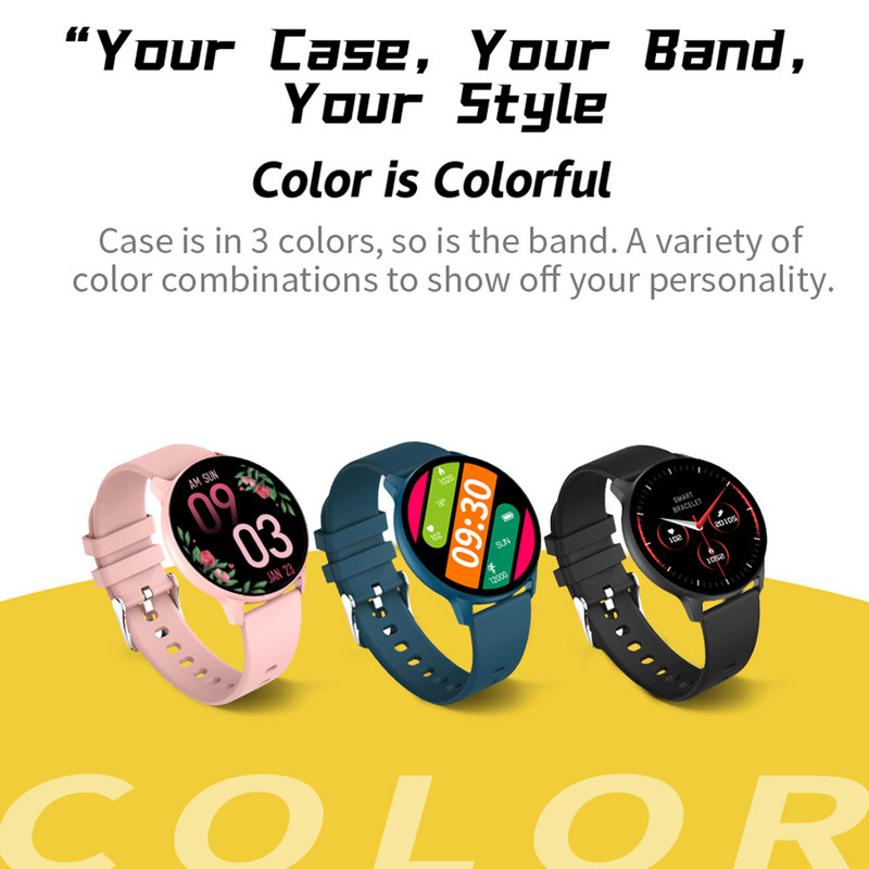 Visokokvalitetni novi pametni sat za muškarce iz 2022., puni zaslon osjetljiv na dodir, prilagođeno lice, dugo vrijeme čekanja IP68 vodootporni pametni sat za žene MX1