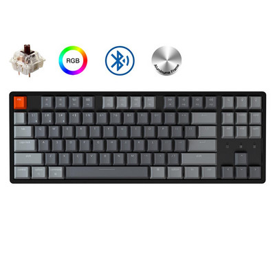 Keychron K8 C vezeték nélküli Bluetooth mechanikus billentyűzet Gateron Switch RGB háttérvilágítású alumínium keret Mac-hez