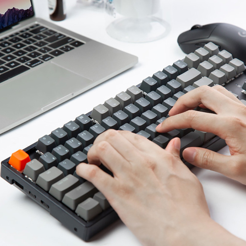 Keychron K8 C vezeték nélküli Bluetooth mechanikus billentyűzet Gateron Switch RGB háttérvilágítású alumínium keret Mac-hez