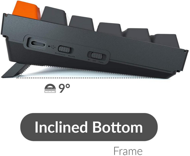 Keychron K2 BXH Bluetooth bežična mehanička tipkovnica s 84 tipke Gateron prekidač koji se može mijenjati na radnom mjestu RGB s pozadinskim osvjetljenjem za Mac Windows