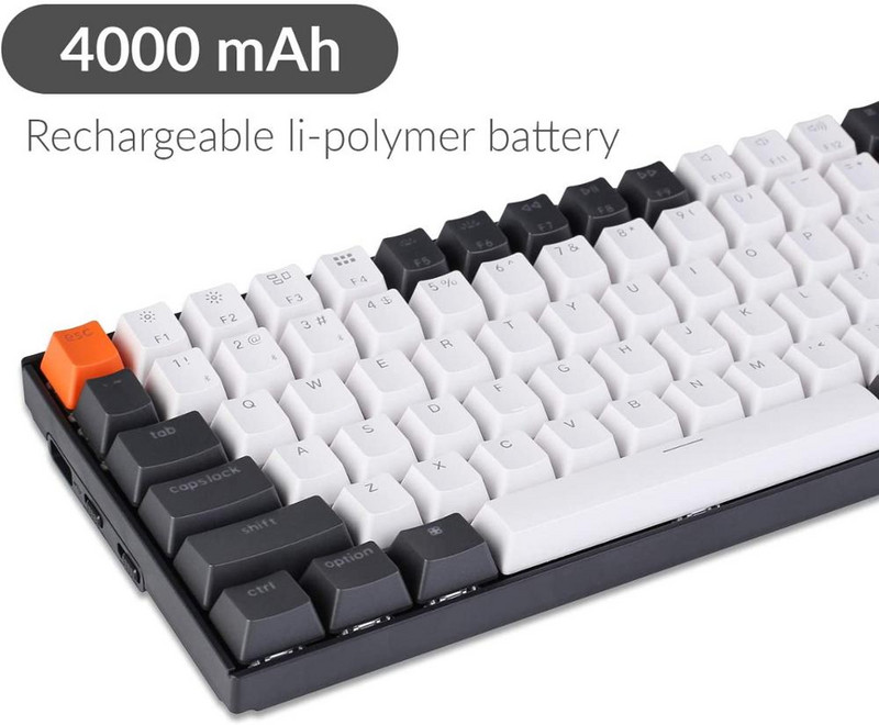 Keychron K2 BXH Bluetooth bežična mehanička tipkovnica s 84 tipke Gateron prekidač koji se može mijenjati na radnom mjestu RGB s pozadinskim osvjetljenjem za Mac Windows