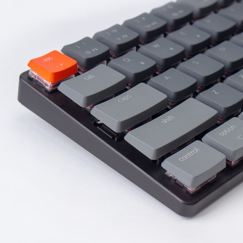 Keychron K7 Ultra-tanka bežična mehanička tipkovnica s Gateron prekidačem niskog profila s bijelim pozadinskim osvjetljenjem za Mac Windows