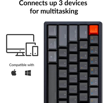 Keychron K12 J Bluetooth безжична механична клавиатура с RGB подсветка Gateron Алуминиева рамка с гореща смяна за Mac Windows