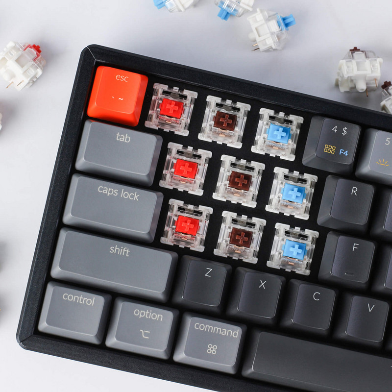 Keychron K12 J Bluetooth bežična mehanička tipkovnica s RGB pozadinskim osvjetljenjem Gateron aluminijski okvir koji se može mijenjati na radnom mjestu za Mac Windows