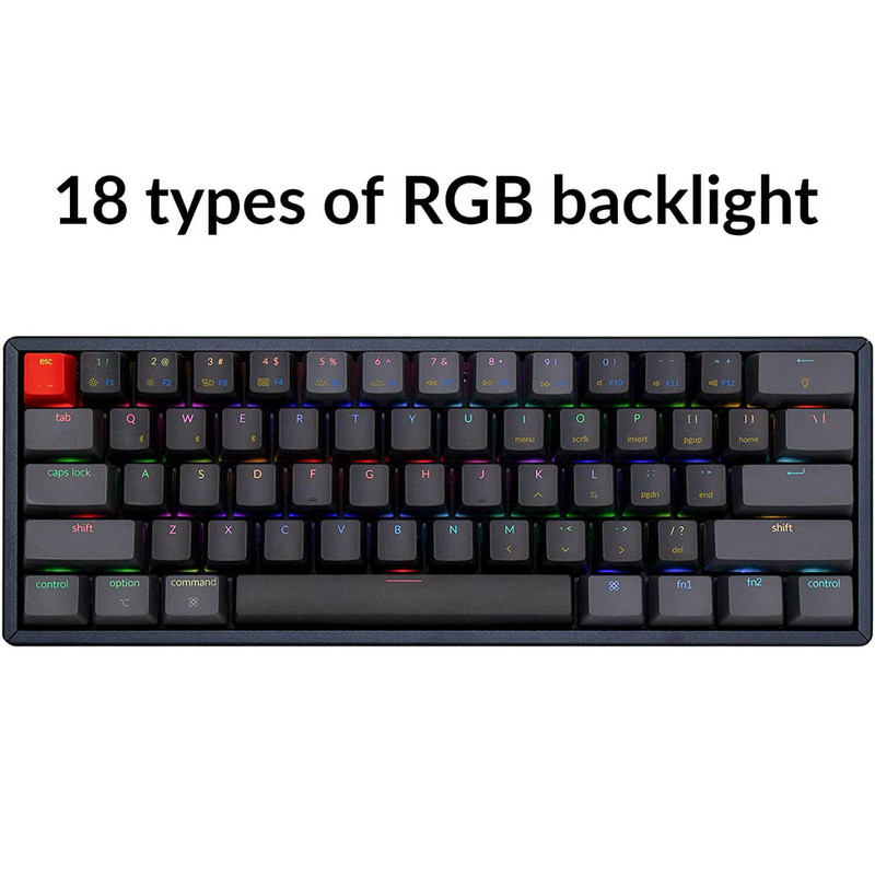 Keychron K12 J Bluetooth bežična mehanička tipkovnica s RGB pozadinskim osvjetljenjem Gateron aluminijski okvir koji se može mijenjati na radnom mjestu za Mac Windows