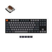 Keychron K1 A V5 87 gombos ultravékony vezeték nélküli Bluetooth USB mechanikus számítógép Gateron alacsony profilú billentyűzet fehér háttérvilágítással Machez