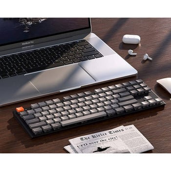 Keychron K1 A V5 87-Key Ultra-Thin Wireless Bluetooth USB Mechanical Computer Gateron Low Profile Keyboard White Backlit за Mac