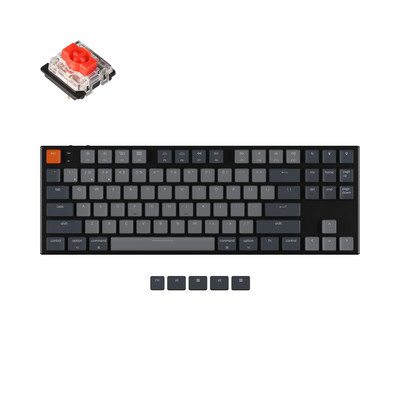 Keychron K1 A V5 87 gombos ultravékony vezeték nélküli Bluetooth USB mechanikus számítógép Gateron alacsony profilú billentyűzet fehér háttérvilágítással Machez
