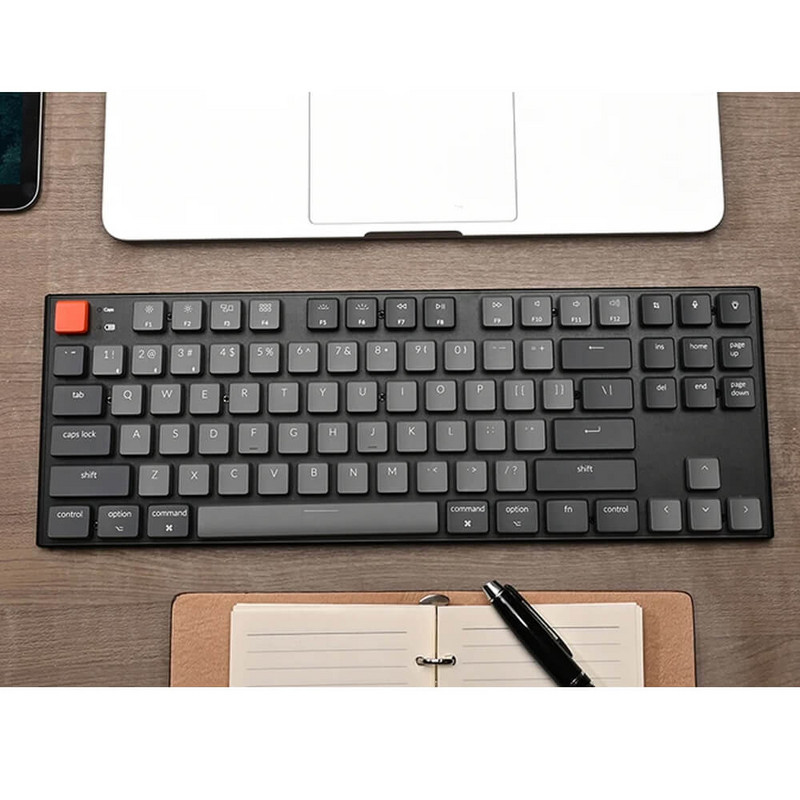 Keychron K1 A V5 87 gombos ultravékony vezeték nélküli Bluetooth USB mechanikus számítógép Gateron alacsony profilú billentyűzet fehér háttérvilágítással Machez