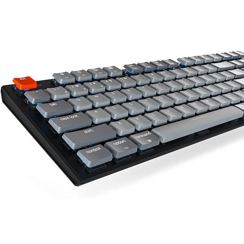 Keychron K1 A V5 87 gombos ultravékony vezeték nélküli Bluetooth USB mechanikus számítógép Gateron alacsony profilú billentyűzet fehér háttérvilágítással Machez