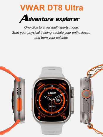 2022 DT8 Ultra Smart Watch Series 8 49mm Θήκη 1:1 2,0\