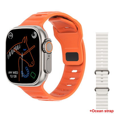 2022 DT8 Ultra Smart Watch Series 8 49mm Θήκη 1:1 2,0" HD Οθόνη Θερμόμετρο GPS Sports iwo Smartwatch Bluetooth Κλήση Αδιάβροχο