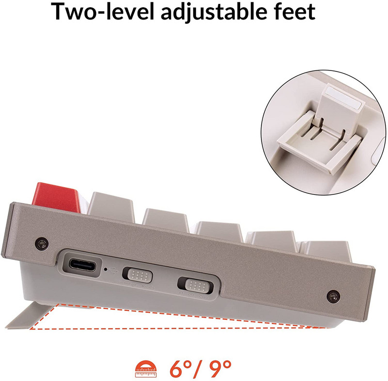 Keychron K2 L 75% Raspored 84 tipke Bežična mehanička tipkovnica za igranje Multitasking Type-C Žičani aluminijski okvir bez pozadinskog osvjetljenja