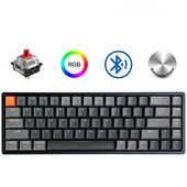 Keychron K6 Q 68-klahviga juhtmeta USB Bluetooth-mänguri mehaaniline klaviatuur, alumiiniumraam RGB LED-taustvalgustusega N-klahvi ümberminek
