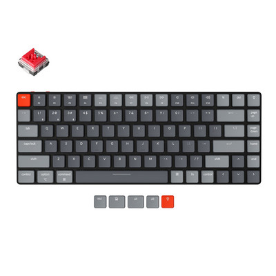 Keychron K3 E V2 Ultra-tanka bežična mehanička tipkovnica niskog profila, optički prekidač s mogućnošću vruće izmjene RGB pozadinskim osvjetljenjem za Mac Windows