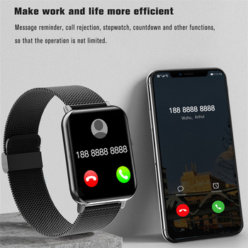 LIGE Нов смарт часовник за мъже С пълен сензорен екран Спортен фитнес часовник IP67 Водоустойчив Bluetooth за Android ios 2021 Смарт часовник за мъже+кутия