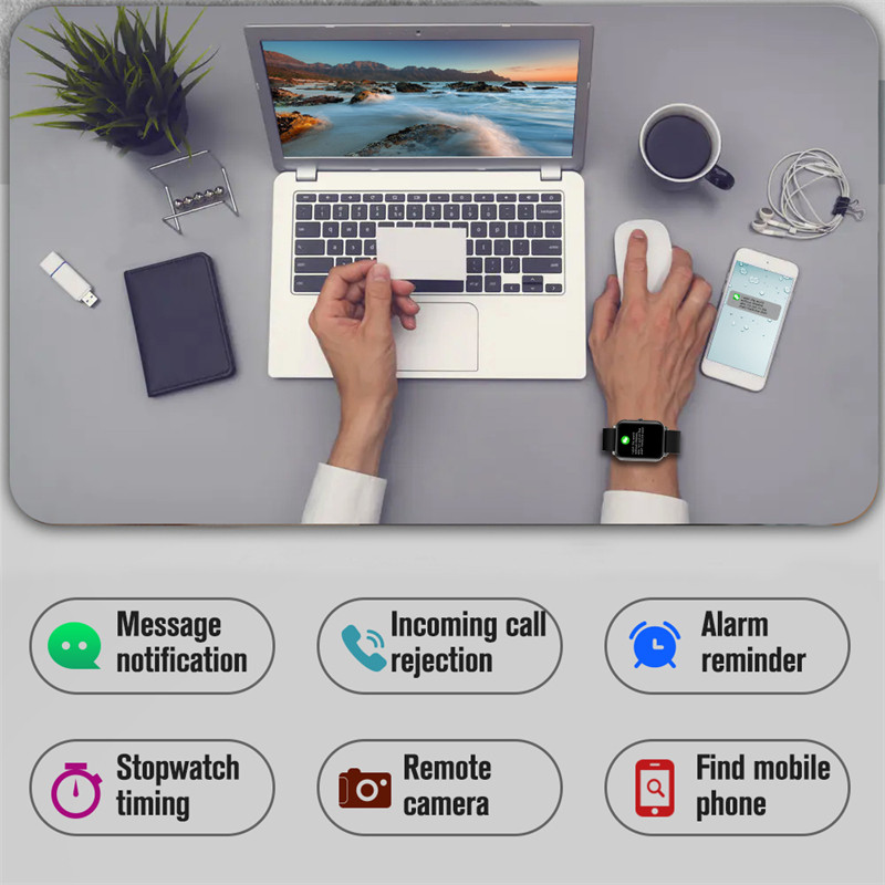 LIGE Νέο έξυπνο ρολόι ανδρικό ρολόι με πλήρη οθόνη αφής Sport Fitness ρολόι IP67 αδιάβροχο Bluetooth για Android ios 2021 Smartwatch Men+box