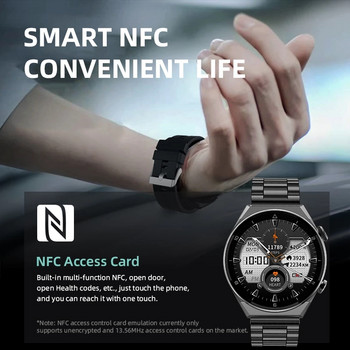 Lige Business Men Smart Watch Sports AMOLED 454*454 Screen NFC Access Control Smartwatch Bluetooth Call Clock Водоустойчив 2023