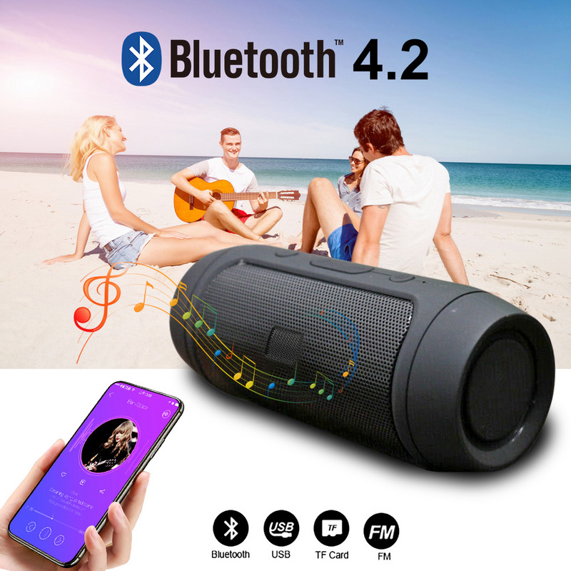 Αδιάβροχο φορητό ηχείο Μίνι Bluetooth Μουσική Ηχείο μπάσων Subwoofer Υπαίθριο ασύρματο ηχείο Μπάρα ήχου FM Ραδιόφωνο Κάρτα TF