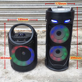 Pārnēsājams Bluetooth skaļrunis bezvadu āra 3D stereo zemfrekvences skaļruņa tips kvadrātveida deju mūzikas kolonnas atbalsts U disks TF karte FM radio