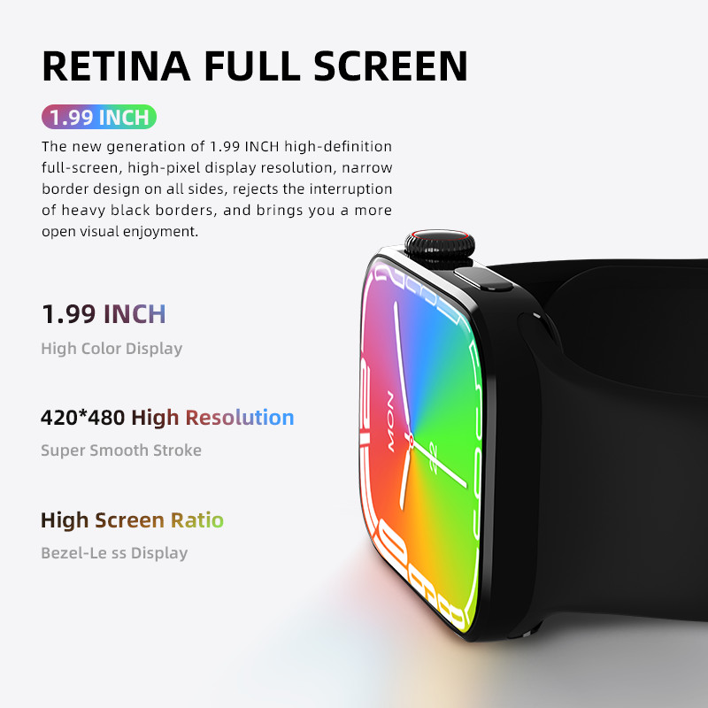 2022 Series 8 HW8 Max Smartwatch NFC 1,99" πλήρους οθόνης Bluetooth Call Γυναικείο Έξυπνο ρολόι PK Dt100 W37 W27 DT7max S7 pro