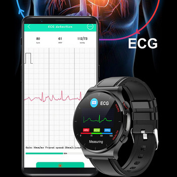 2023 ECG+PPG Здраве Смарт часовници Мъжки Кръвна глюкоза Сърдечен ритъм Кръвно налягане Температура Фитнес тракер Водоустойчив смарт часовник