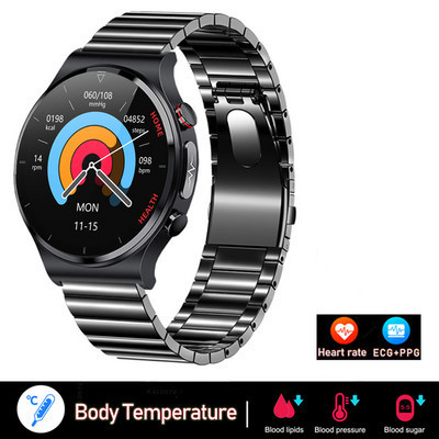 2023 EKG+PPG Tervise nutikellad Meeste Vere glükoosisisaldus Südame löögisagedus Vererõhk Temperatuur Fitnessi jälgija Veekindel nutikell