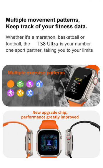 Смарт часовник Series 8 TS8 Ultra 1,44 инча Мъже Жени Bluetooth Call Sport Fitness SmartWatch за Apple Android Phone PK X8 S8 MT8