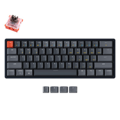 Keychron K12 F Tastatură mecanică fără fir Bluetooth cu iluminare de fundal RGB Keychron Comutatoare optice interschimbabile la cald Cadru de aluminiu