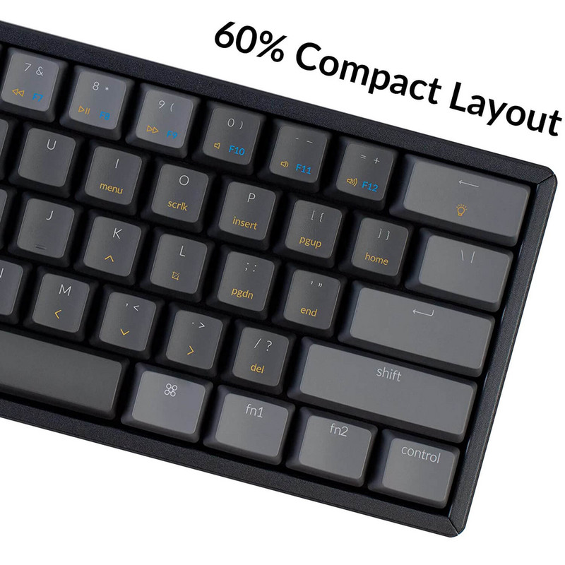 Keychron K12 F Bluetooth bežična mehanička tipkovnica s RGB pozadinskim osvjetljenjem Keychron optički prekidači s mogućnošću vruće izmjene, aluminijski okvir