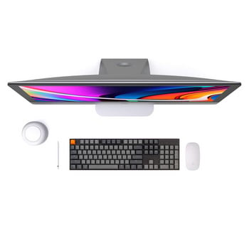 Keychron K10 A 104 клавиша Bluetooth безжична механична клавиатура Бяла LED подсветка Gateron Switch за Mac Windows