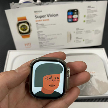 Нов H11 Ultra+ 2,0-инчов смарт часовник 49 мм Мъжка серия 8 NFC Безжично зареждане Bluetooth разговор GPS Смарт часовник Дамски истински винт