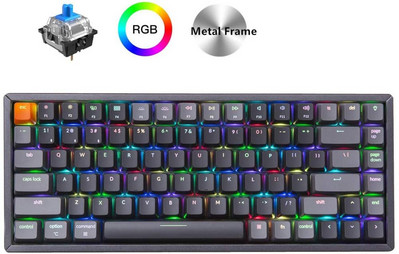 Keychron K2 C V2 bežična Bluetooth USB mehanička tipkovnica aluminijski okvir, kompaktna 84 tipke RGB pozadinsko osvjetljenje N-Key Rollover