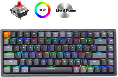 Keychron K2 C V2 bežična Bluetooth USB mehanička tipkovnica aluminijski okvir, kompaktna 84 tipke RGB pozadinsko osvjetljenje N-Key Rollover