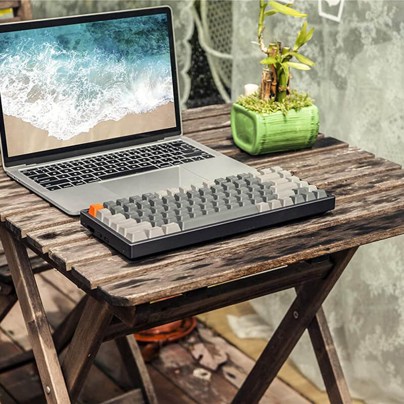 Keychron K2 C V2 bežična Bluetooth USB mehanička tipkovnica aluminijski okvir, kompaktna 84 tipke RGB pozadinsko osvjetljenje N-Key Rollover