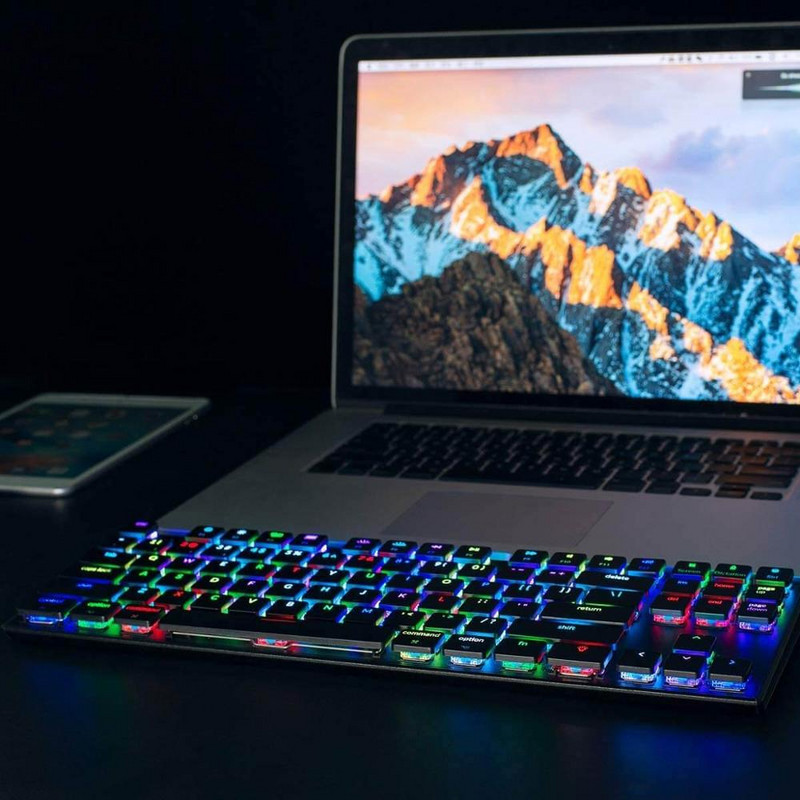Keychron K1 B V5 87 Key Ultra-Thin ασύρματο Bluetooth USB Μηχανικός υπολογιστής Gateron Πληκτρολόγιο χαμηλού προφίλ με οπίσθιο φωτισμό RGB για Mac