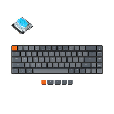 Keychron K7 G ultravékony vezeték nélküli mechanikus billentyűzet alacsony profilú Gateron kapcsoló üzem közben cserélhető fehér háttérvilágítás Mac Windows rendszerhez