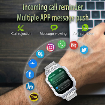 2022 Νέο Έξυπνο Ανδρικό Ρολόι Στρατιωτικό για Android Mi Ios Αδιάβροχα Ρολόγια Αδιάβροχα Ρολόγια Bluetooth Κλήση Smartwatch Fitness Tracker