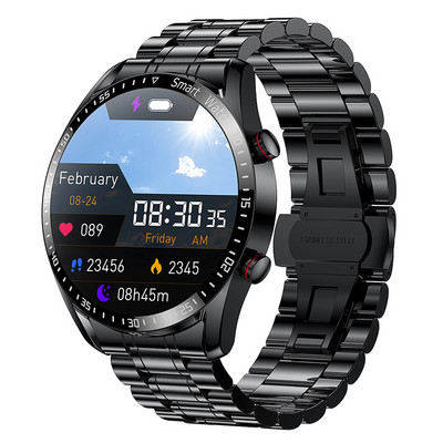 2022 Nou ECG + PPG Bluetooth Call Smart Watch bărbați Player muzical Tracker sport rezistent la apă Curea din oțel inoxidabil Smartwatch